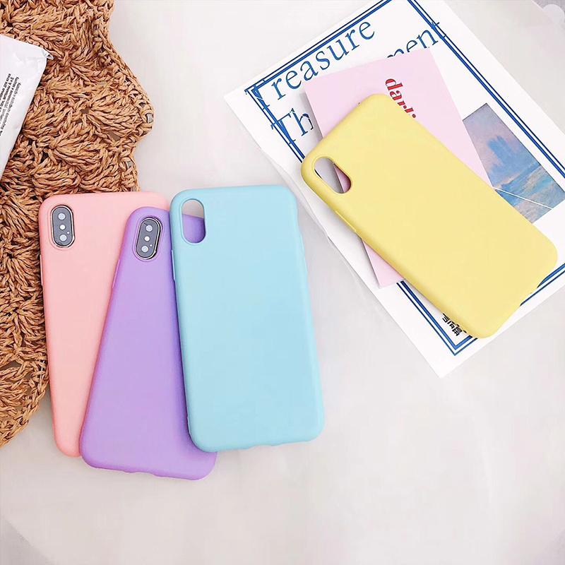Macaron Colors Soft iPhone Case