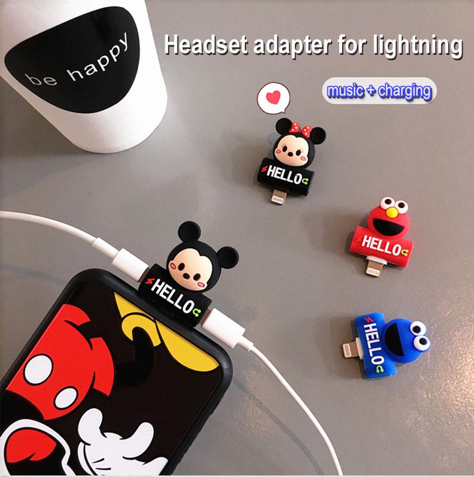 Cartoon Lightning Adapter Splitter '2 in 1'