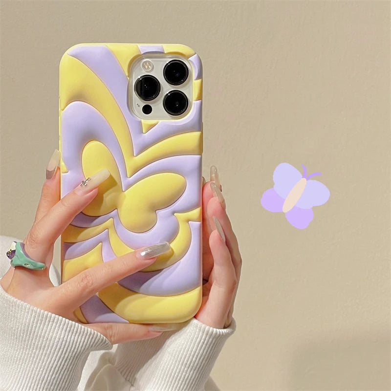 Gradient Butterfly 3D iPhone Case