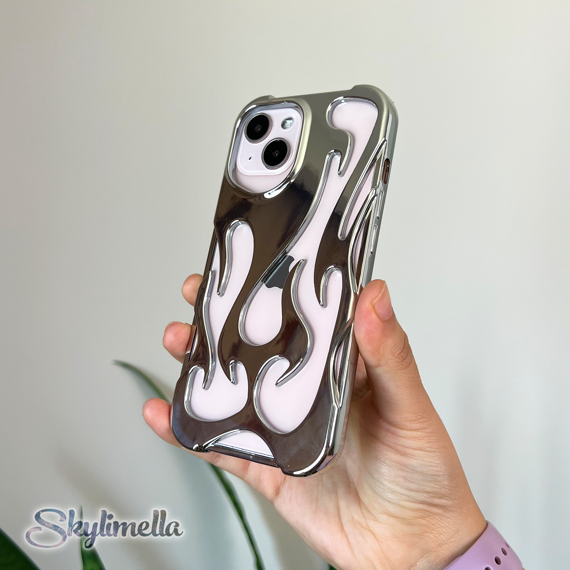 Y2K Hollow 3D Flame Pattern Cool Electroplated Shockproof iPhone Case – Mermaid Case Y2K Hollow 3D Flame Pattern Cool Electroplated Shockproof iPhone Case – Mermaid Case