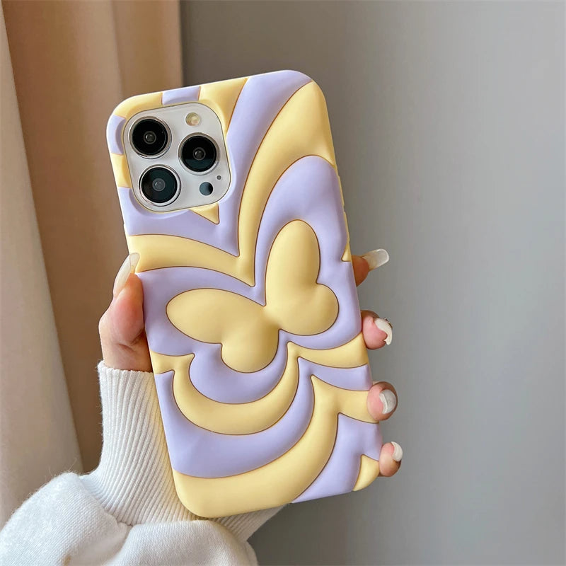 Gradient Butterfly 3D iPhone Case