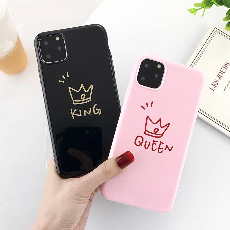 King & Queen Glossy iPhone Case