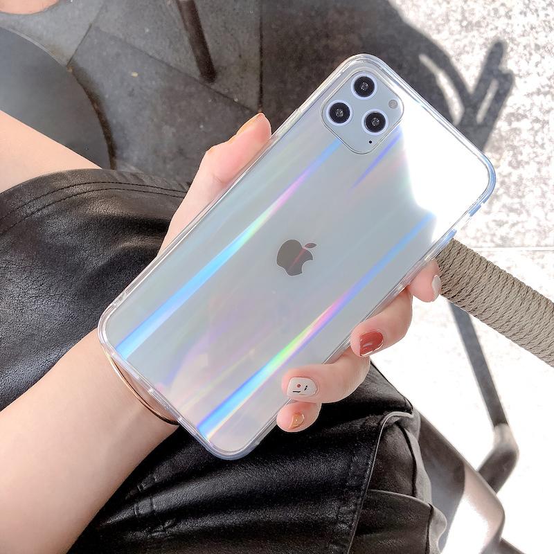 Aurora Holo Transparent iPhone Case