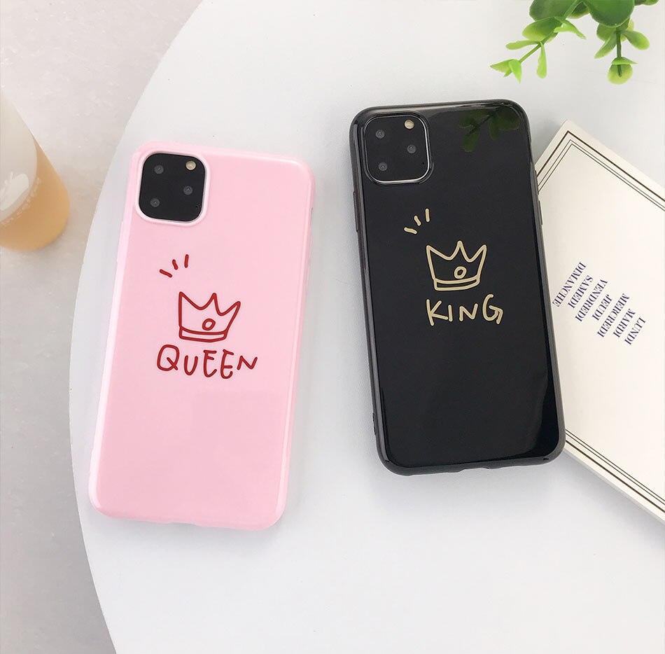 King & Queen Glossy iPhone Case