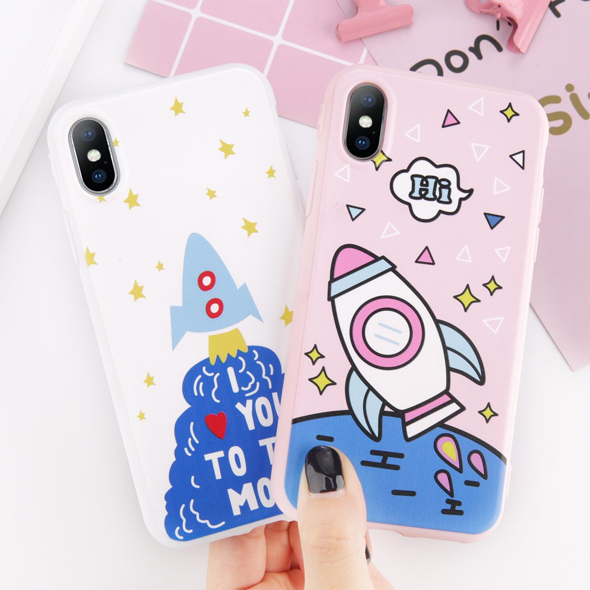 Cartoon Rocket iPhone Case