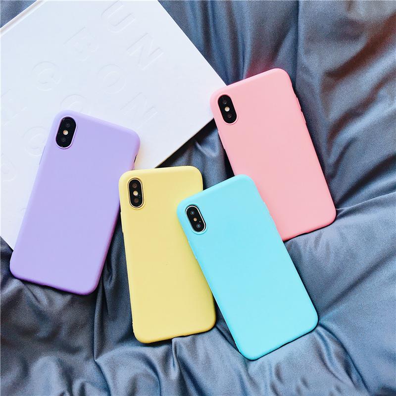 Macaron Colors Soft iPhone Case