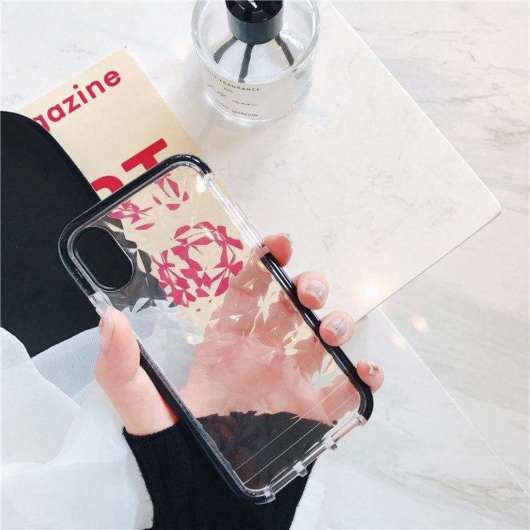 Diamond Pattern Transparent iPhone Case