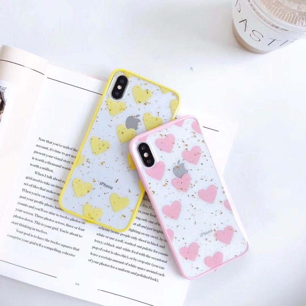 Colorful Hearts Transparent iPhone Case