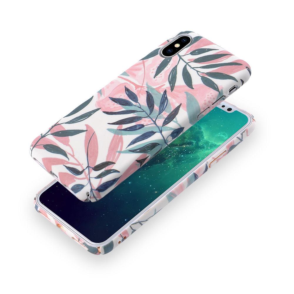 White Floral Leaf iPhone Case