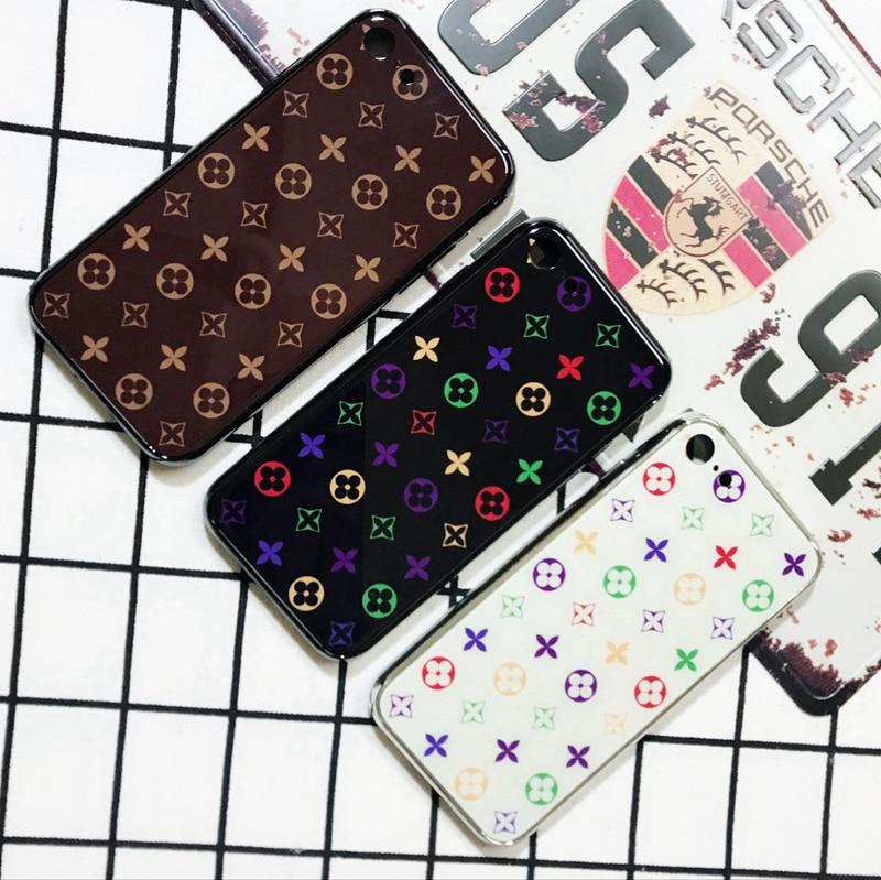 Luxury Monogram Tempered Glass iPhone Case