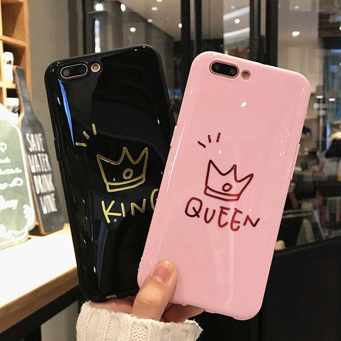 King & Queen Glossy iPhone Case