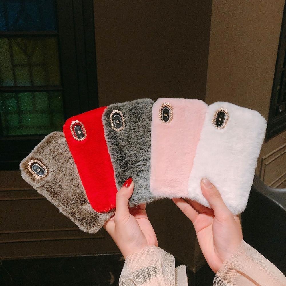 Colorful Faux Fur iPhone Case