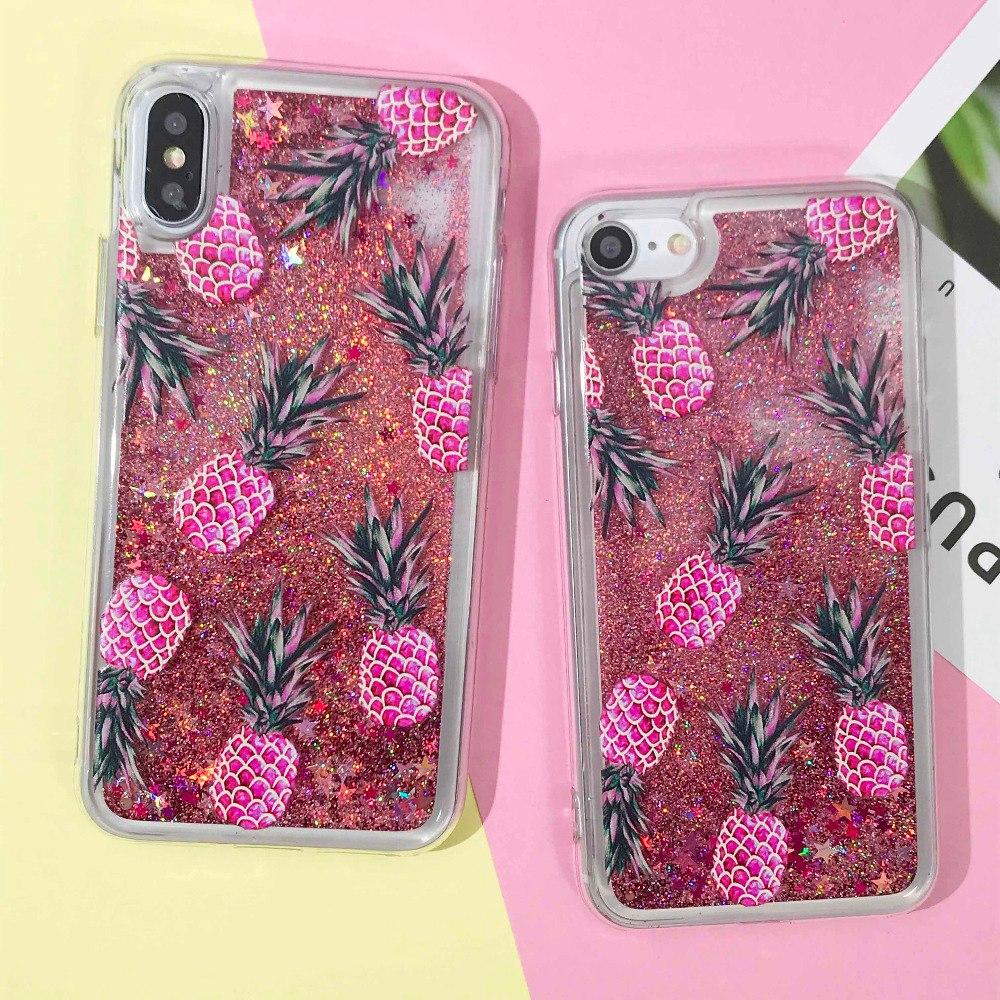 Pineapple & Cactus Quicksand iPhone Case