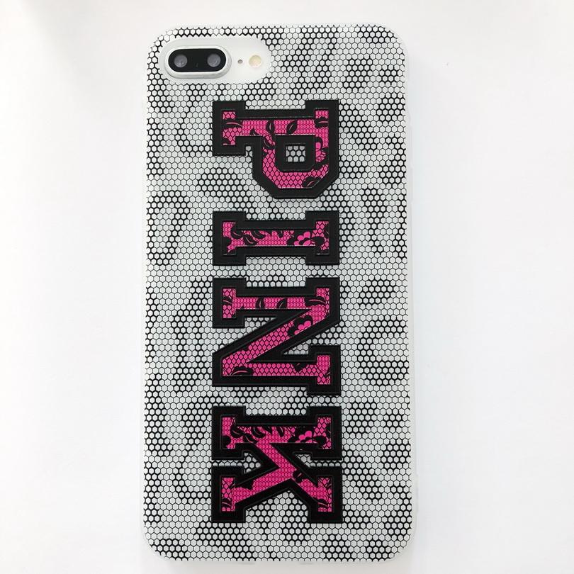 PINK Lace Letter iPhone Case