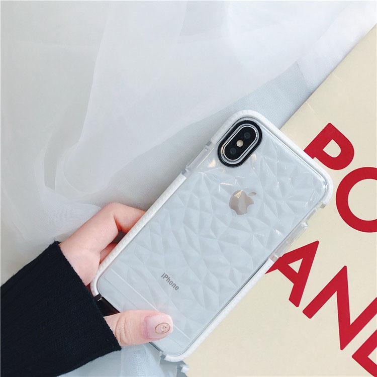 Diamond Pattern Transparent iPhone Case