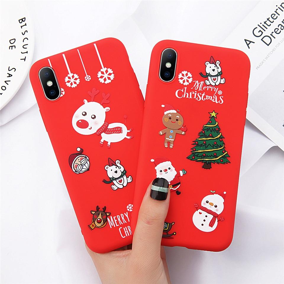 Cartoon Christmas Soft iPhone Case Series