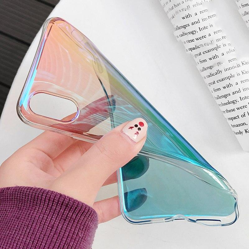 Colorful Gradient Transparent iPhone Case