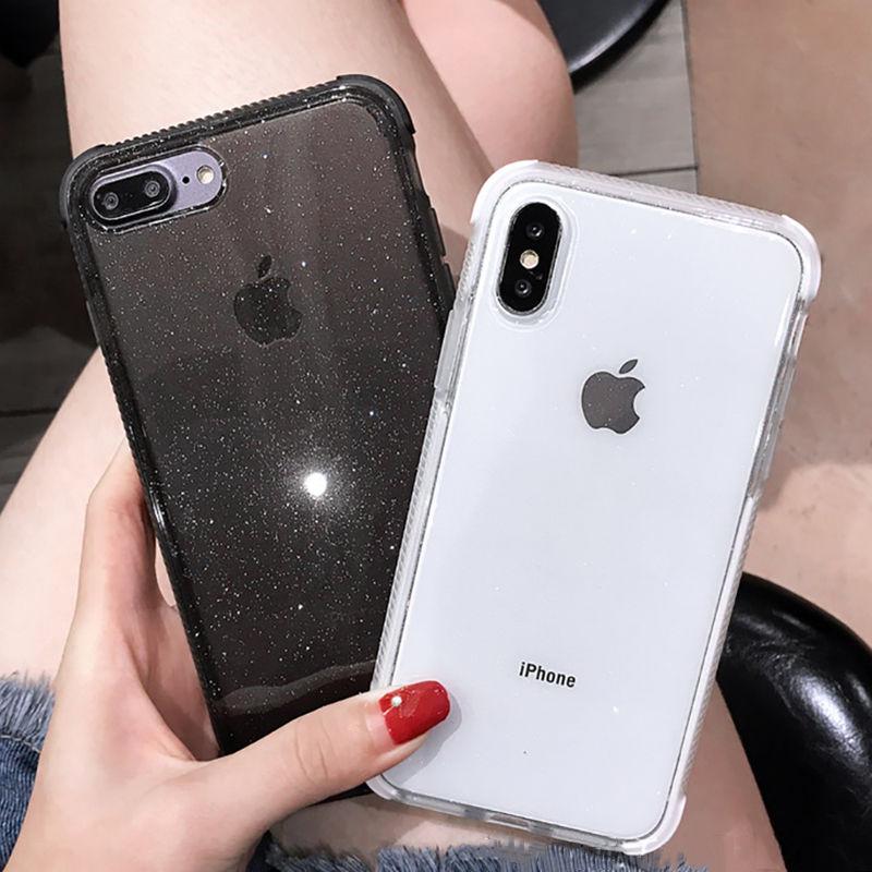 Glitter Anti-Knock Transparent iPhone Case