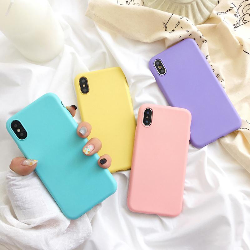 Macaron Colors Soft iPhone Case