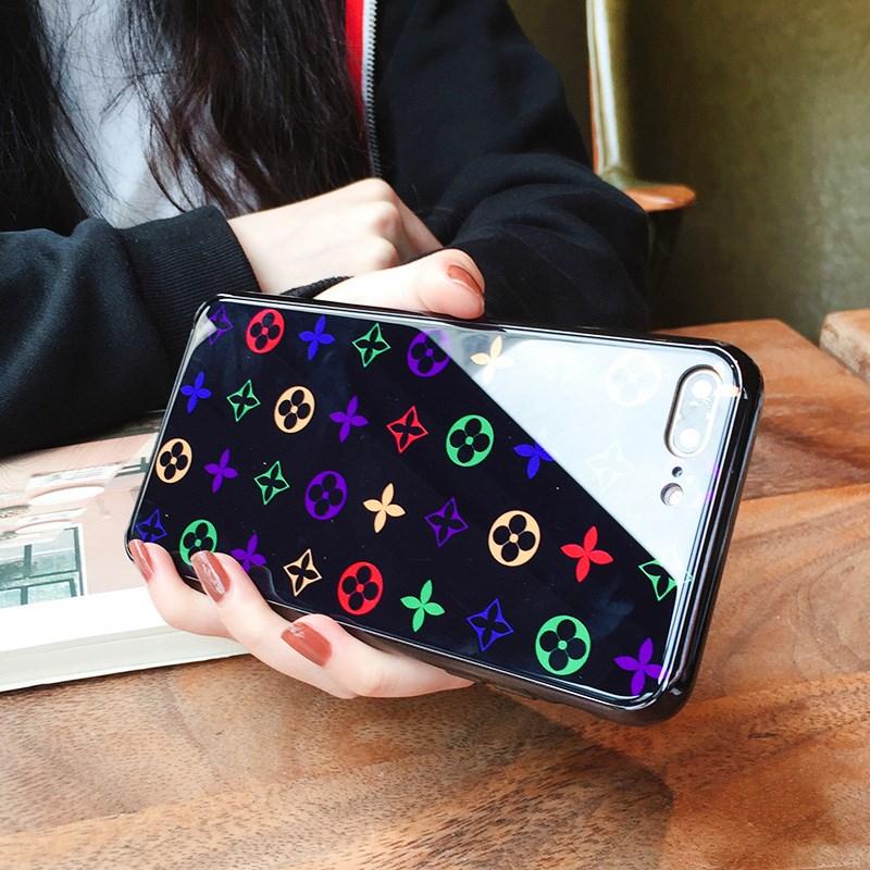 Luxury Monogram Tempered Glass iPhone Case