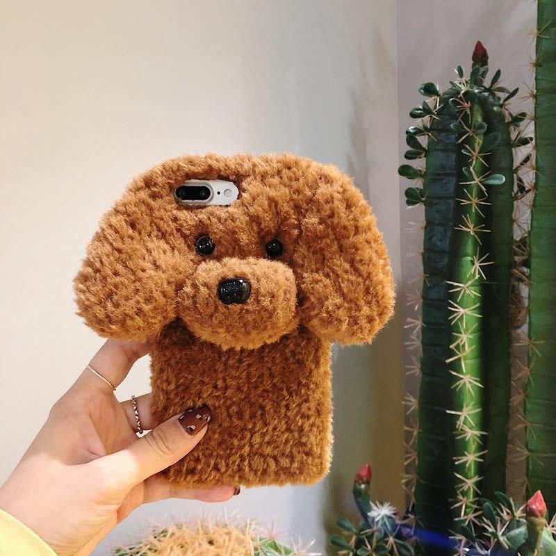 3D Dog Plush iPhone Case
