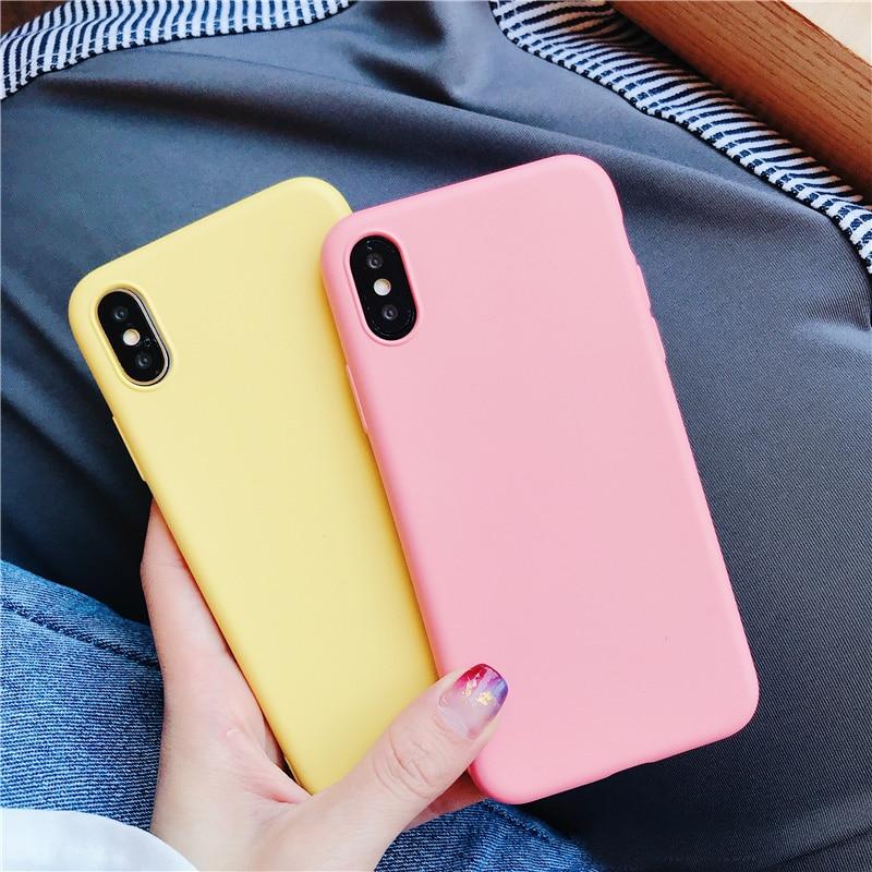 Macaron Colors Soft iPhone Case