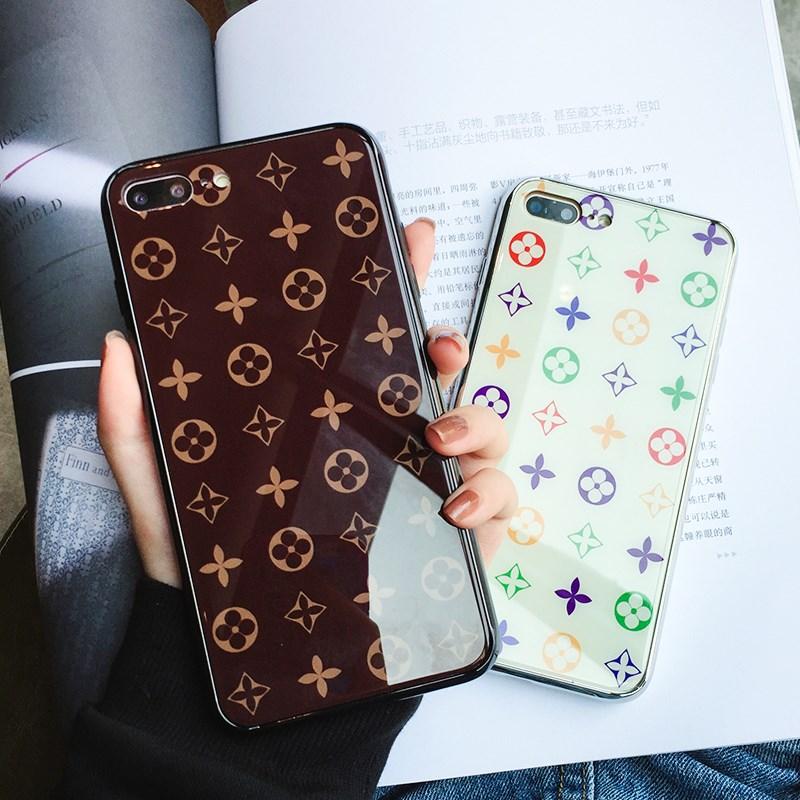 Luxury Monogram Tempered Glass iPhone Case