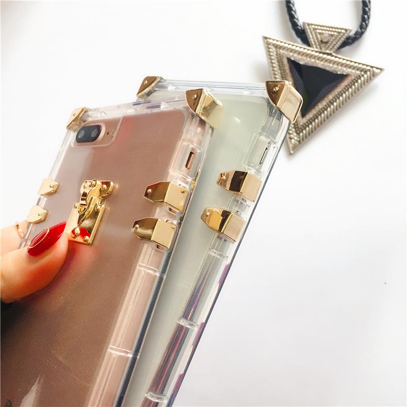 Luxury Clear Square iPhone Case