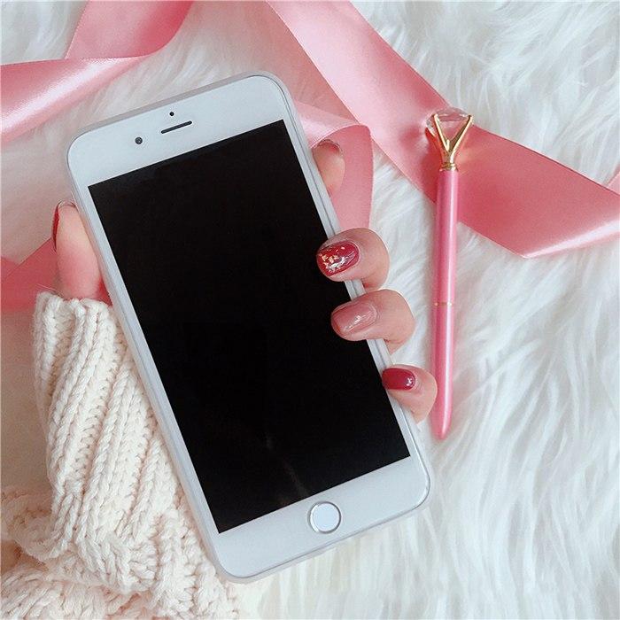 Little Heart White Glossy iPhone Case