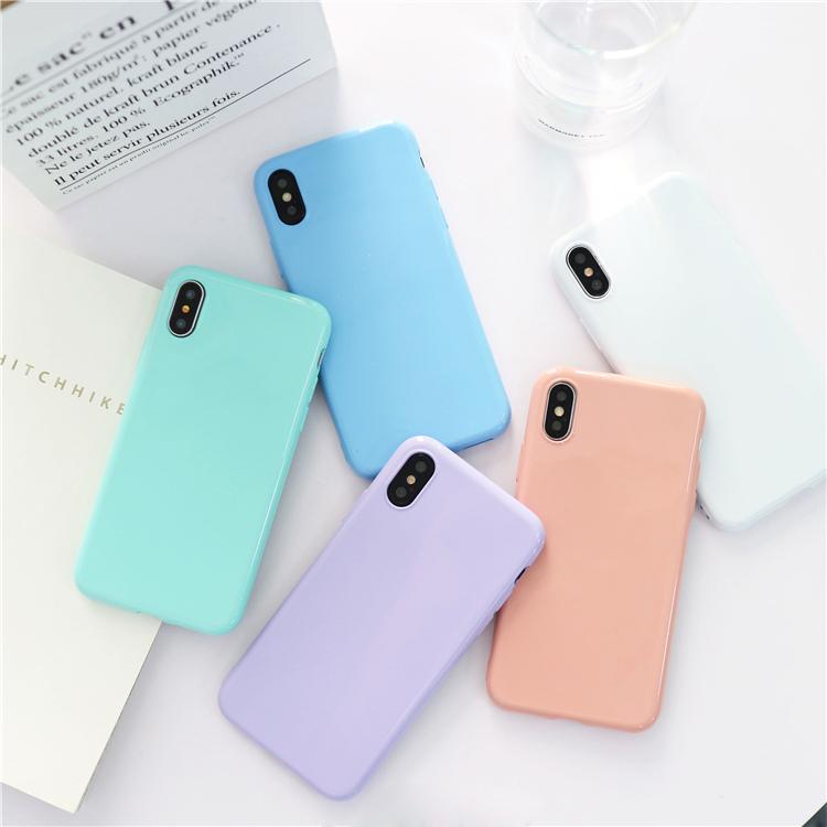 Candy Color Glossy iPhone Case