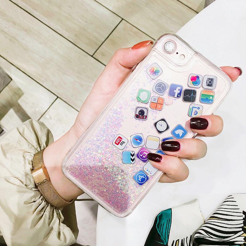 App Glitter Quicksand iPhone Case