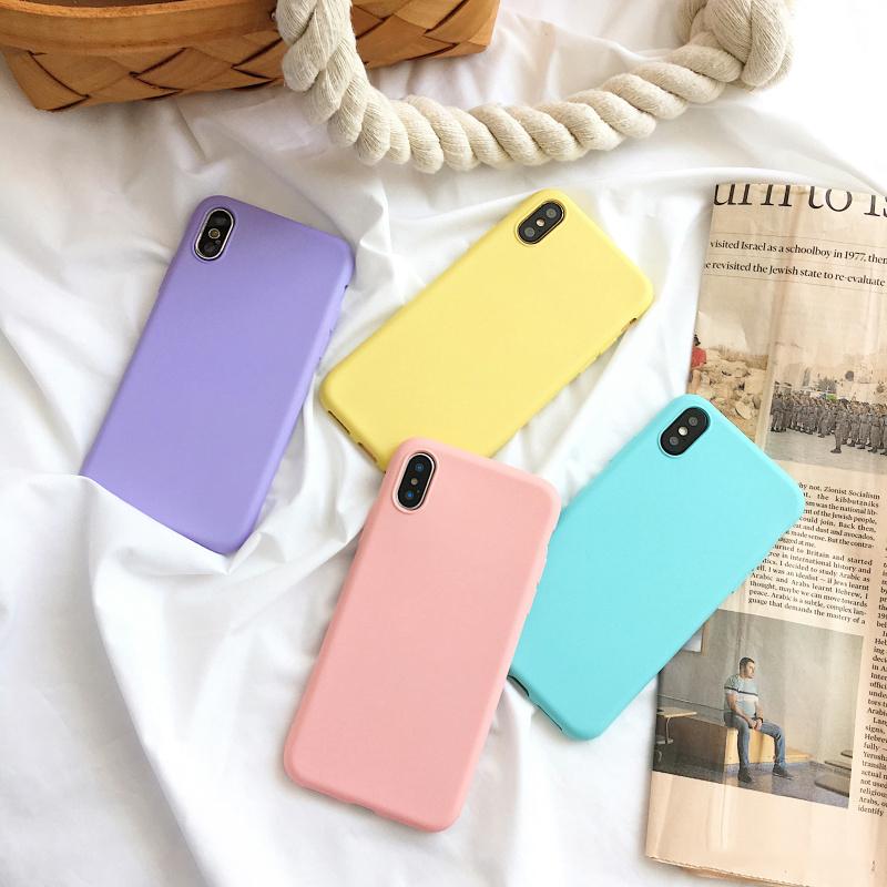 Macaron Colors Soft iPhone Case