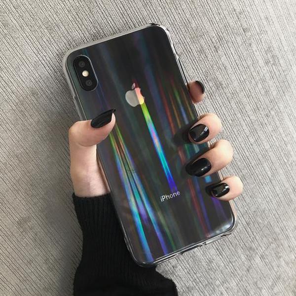 Aurora Holo Transparent iPhone Case