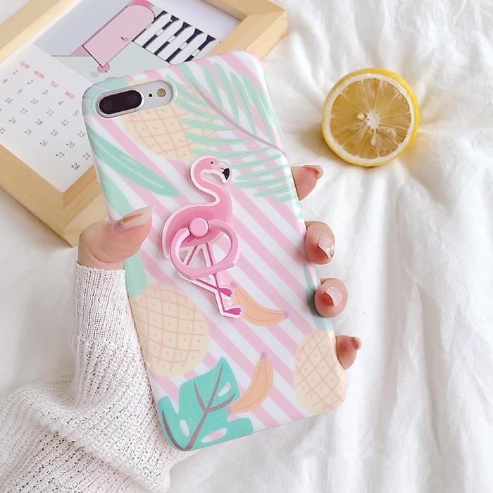 Pineapple Flamingo iPhone Case