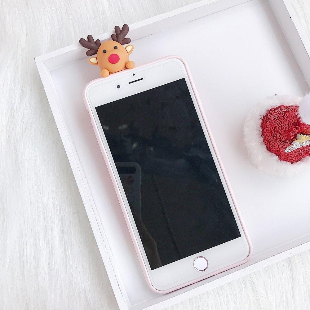 Christmas Deer & Snowman 3D iPhone Case