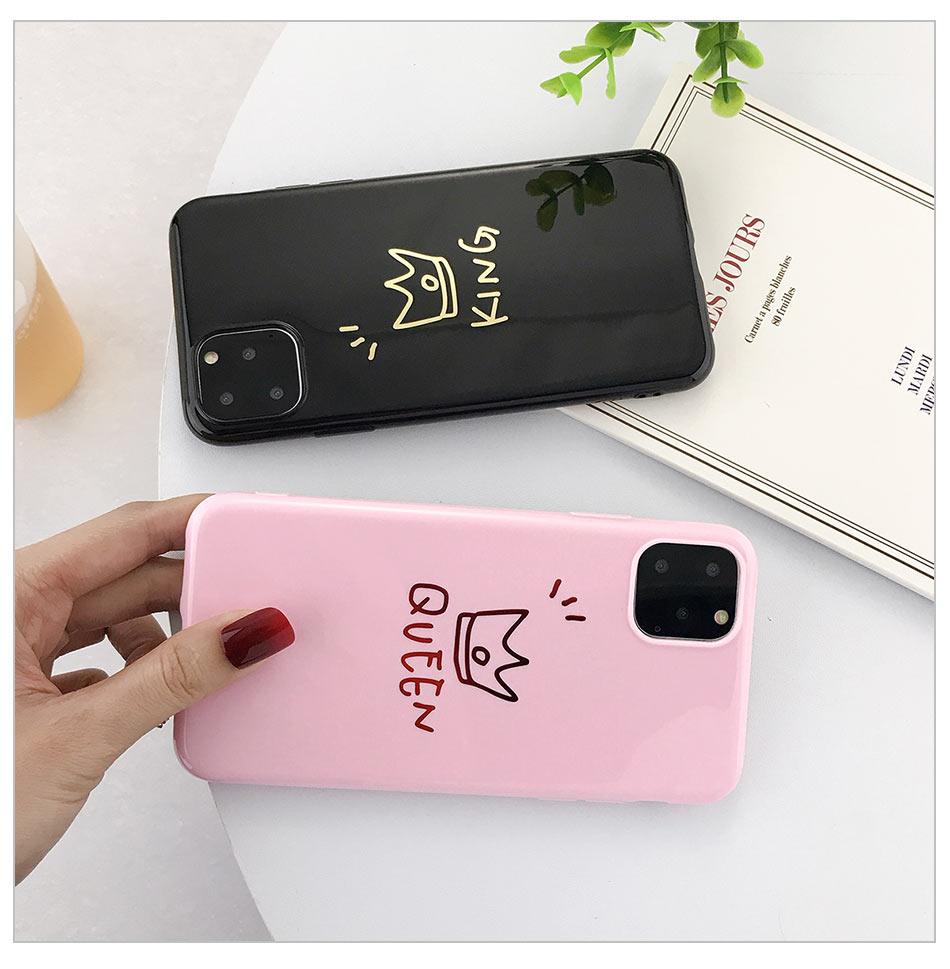 King & Queen Glossy iPhone Case