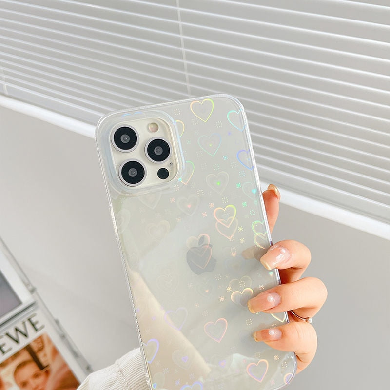 Holographic Heart iPhone Case