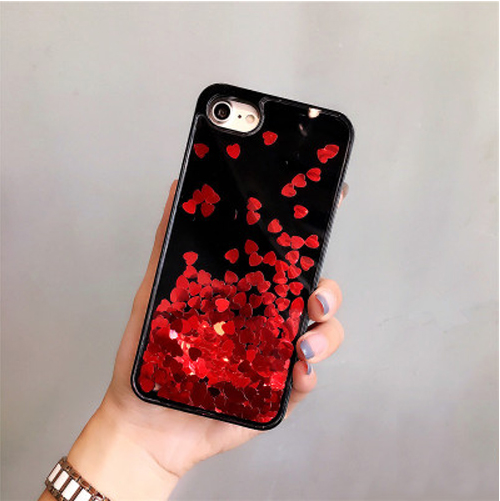 Love Heart Quicksand iPhone Case
