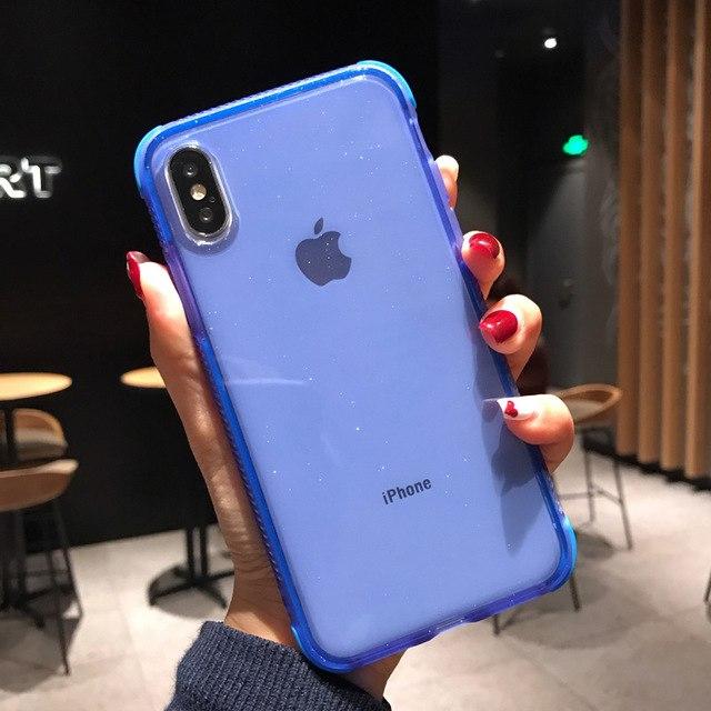 Glitter Anti-Knock Transparent iPhone Case
