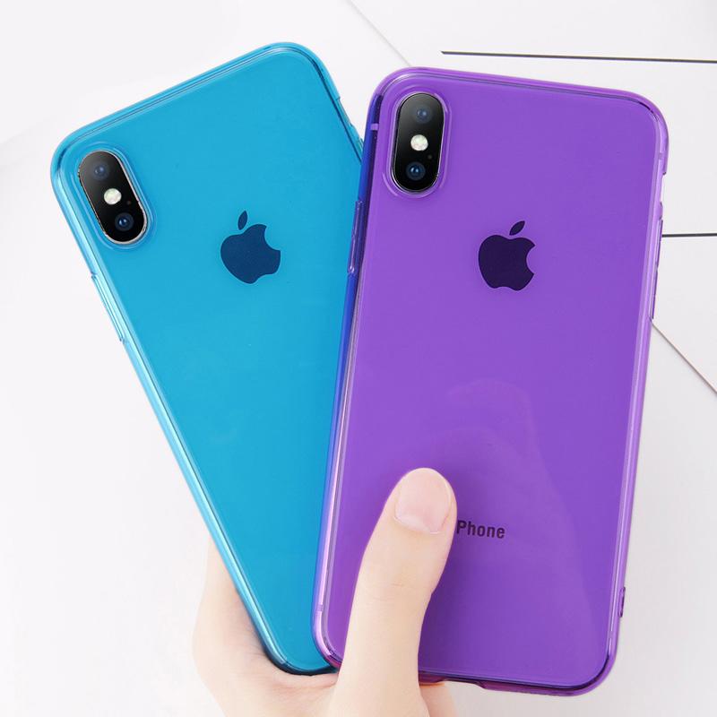 Colorful Transparent Silicone iPhone Case