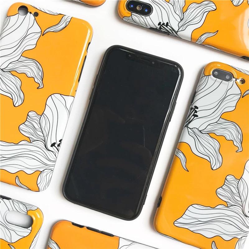 White Petals Floral iPhone Case