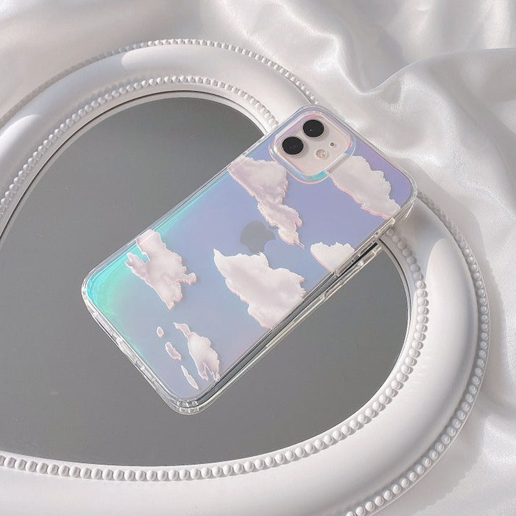 Clouds Laser iPhone Case