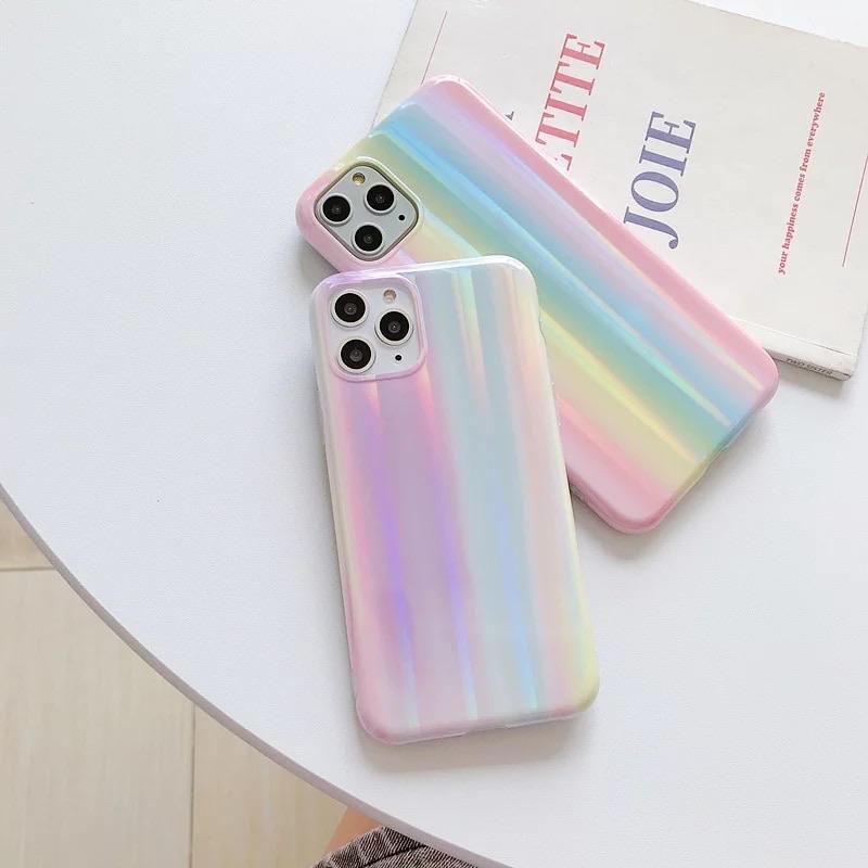 Aurora Holo Marble iPhone Case