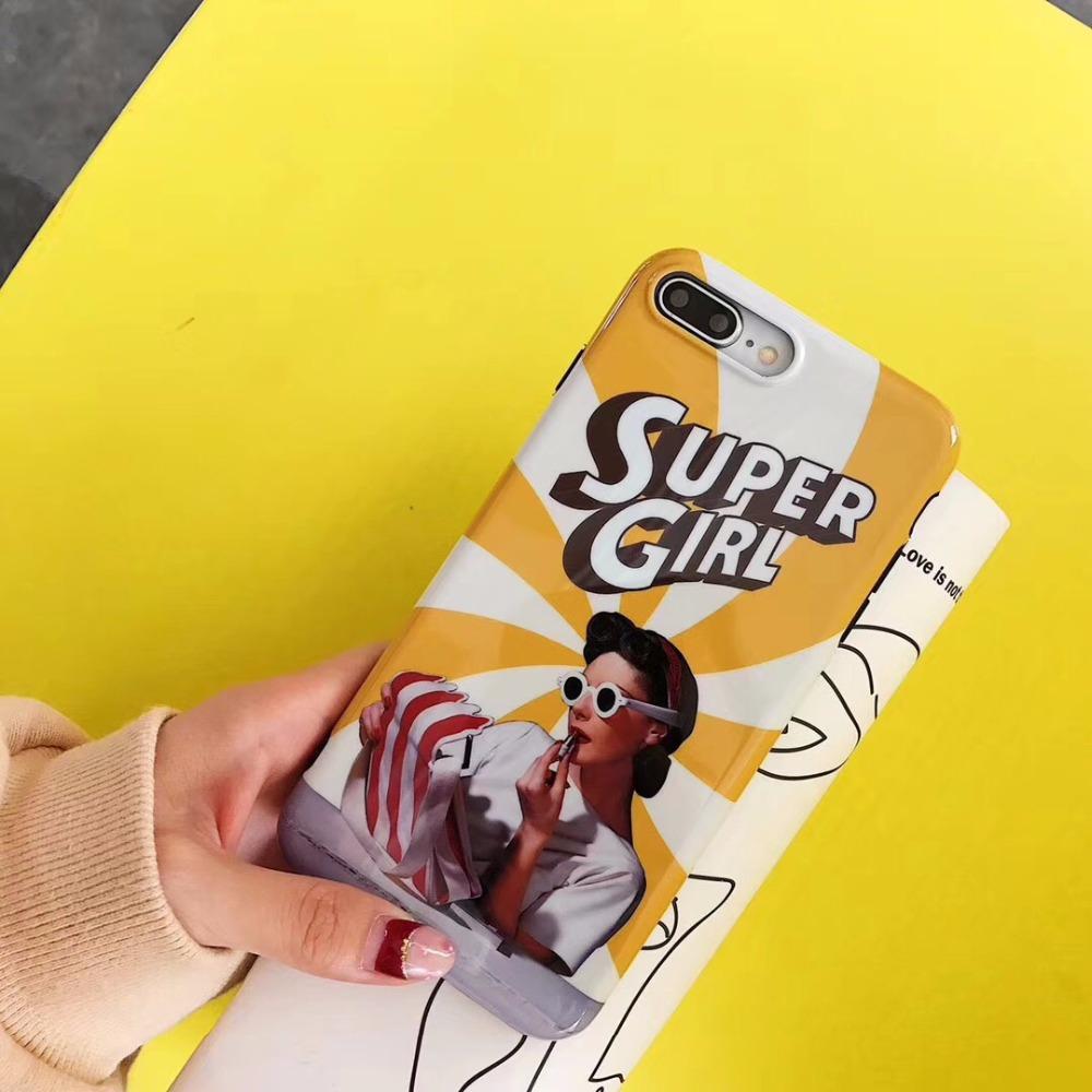 Super Girl Retro iPhone Case