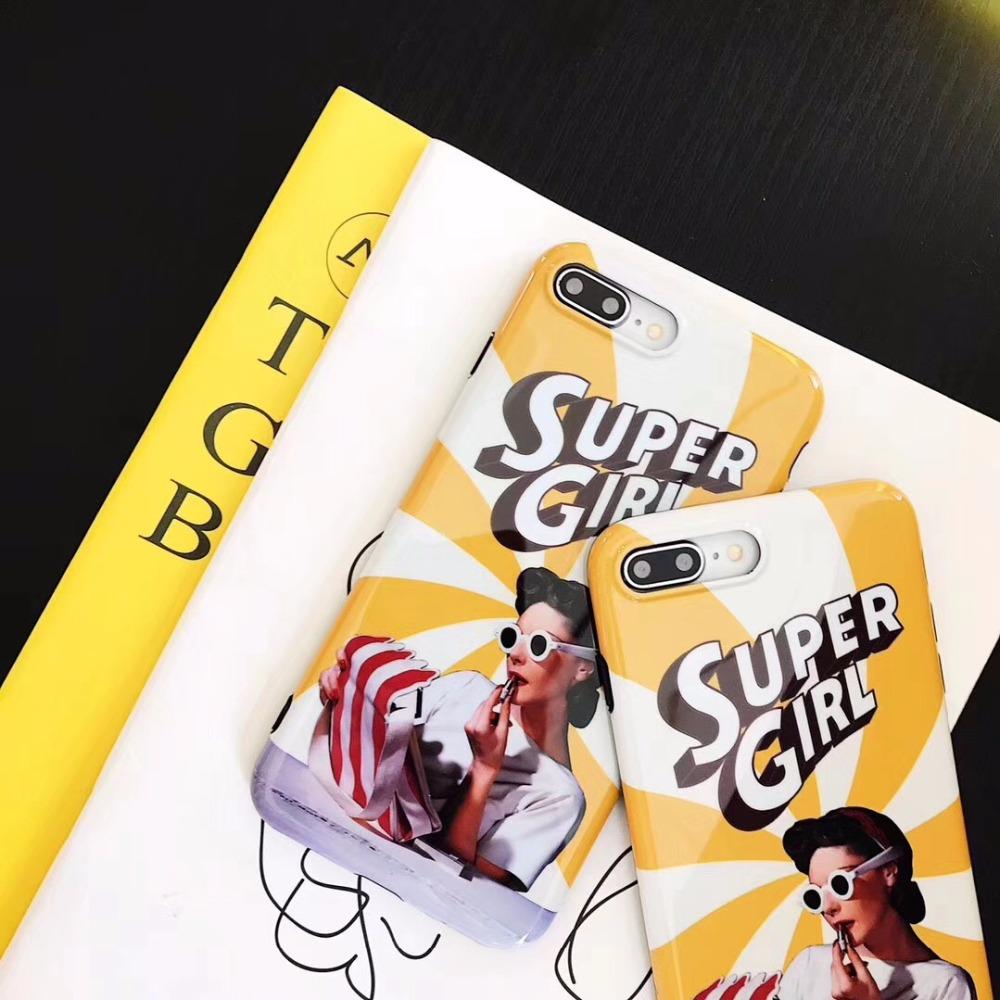 Super Girl Retro iPhone Case