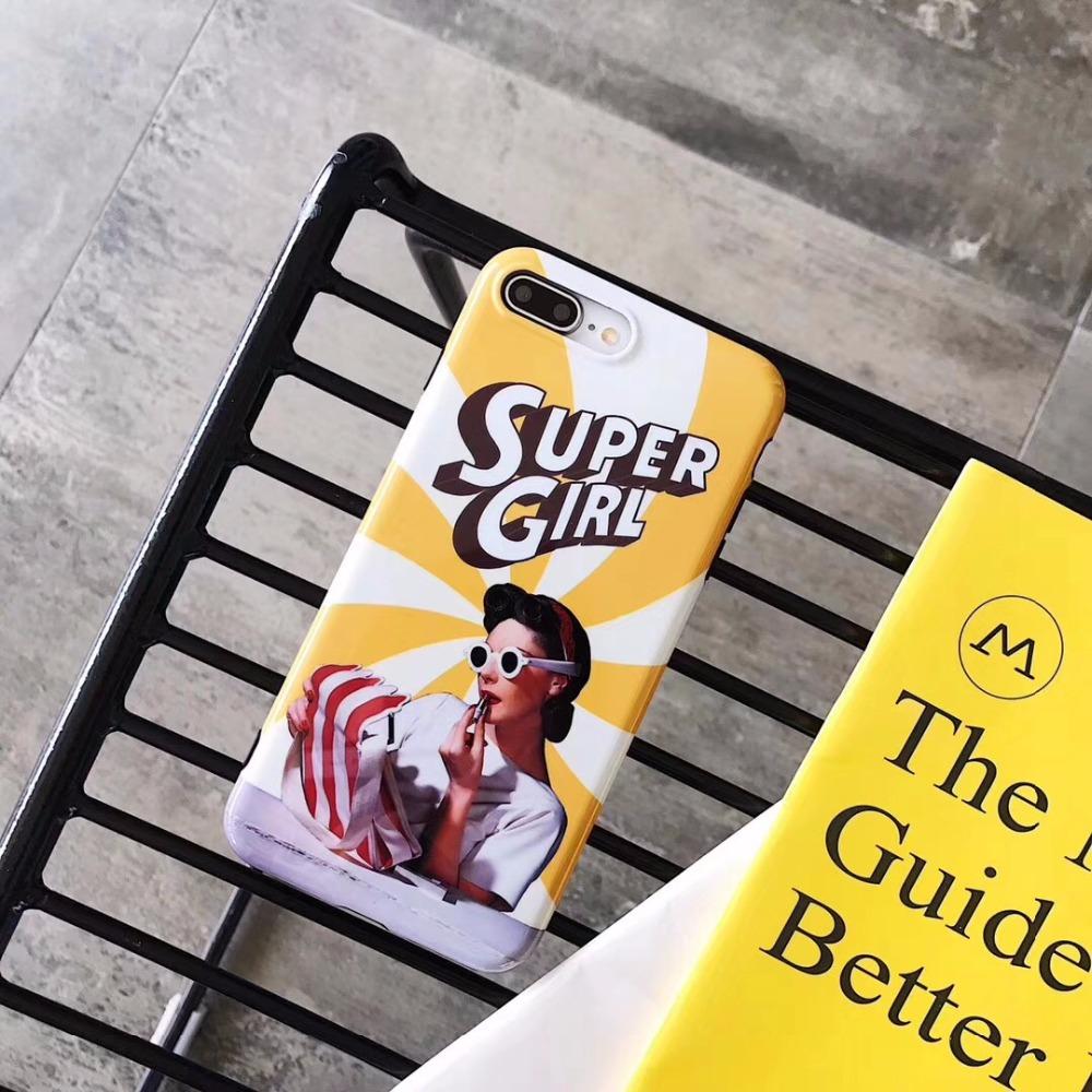 Super Girl Retro iPhone Case