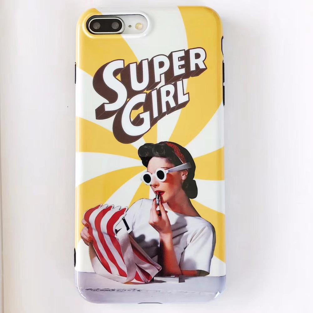 Super Girl Retro iPhone Case