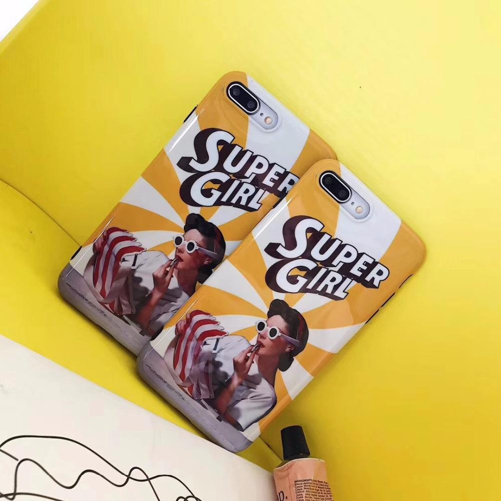 Super Girl Retro iPhone Case