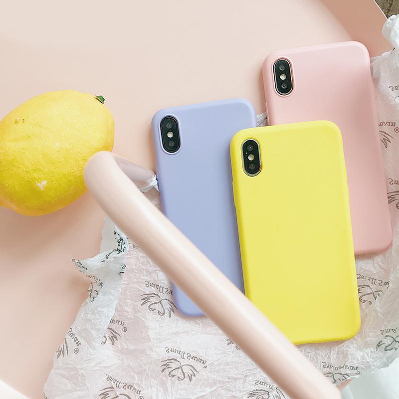 Macaron Colors Soft iPhone Case