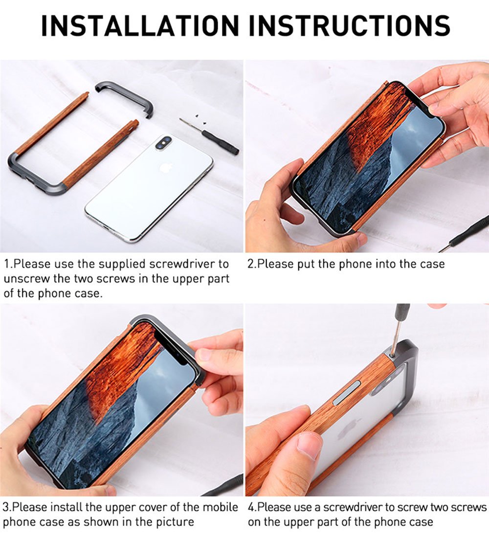 Aluminum Metal + Wood Bumper iPhone Case